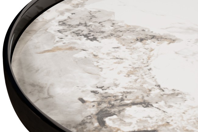 Стол журнальный белый/черный хром 80*80*45см (TT-00015017)