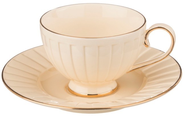 Чайный набор "плиссе" на 6 персон,12 пр.220 мл. (кор=4набор.) Lefard (84-942)