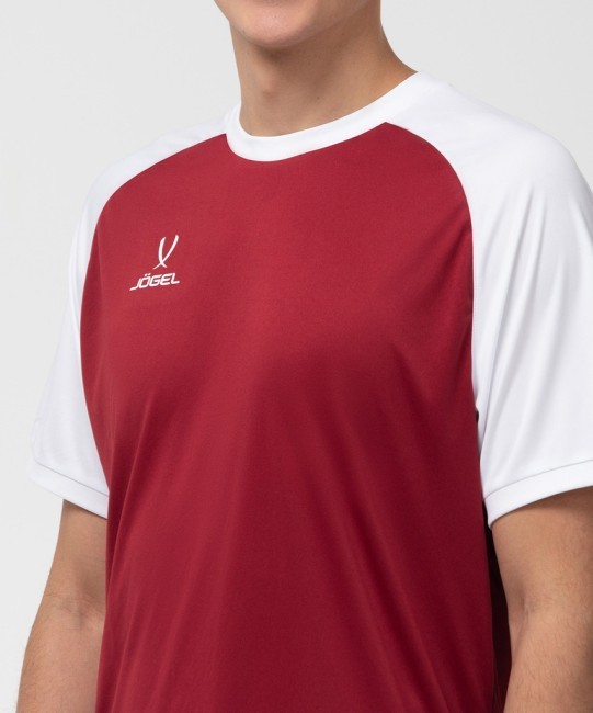 Футболка игровая JOGEL CAMP Reglan Jersey, гранатовый/белый (701800) Футболка игровая JOGEL CAMP Reglan Jersey, гранатовый/белый (701800)