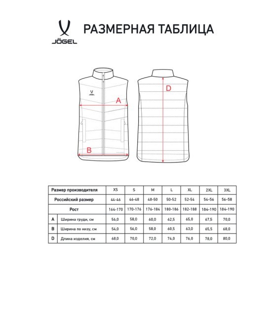 Жилет утепленный JOGEL ESSENTIAL PerFormPROOF Padded Vest, черный (2115930)