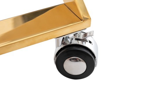 Стол сервировочный матовый, н/ж сталь золото 80*55*67см (TT-00008393)