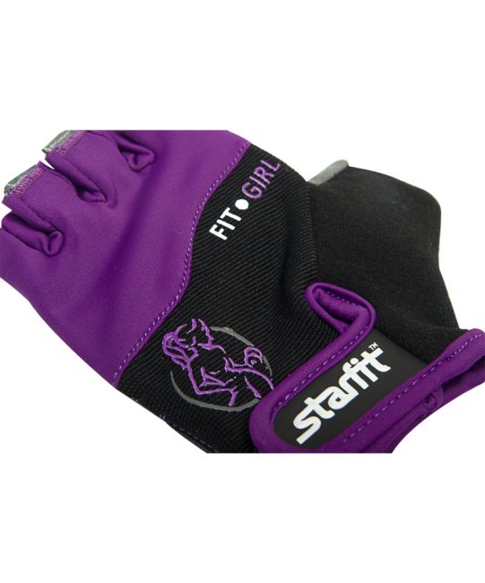 Перчатки для фитнеса SU-113, черные/фиолетовые/серые (165021) Перчатки для фитнеса SU-113, черные/фиолетовые/серые (165021)