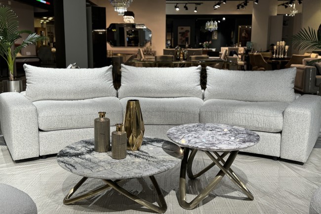 Стол журнальный натур. белый мрамор d70*50см (TT-00010516)