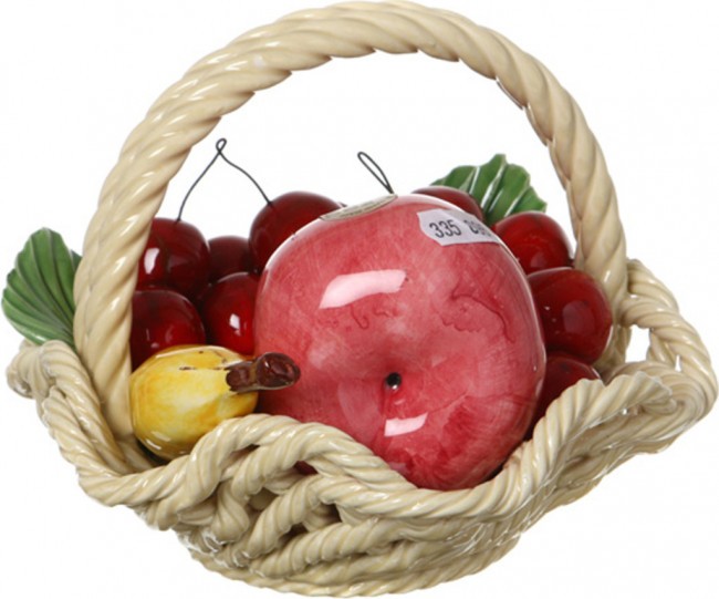 Изделие декоративное "корзина с фруктами" диаметр=18 см высота=13 см ORGIA (335-096) Изделие декоративное "корзина с фруктами" диаметр=18 см высота=13 см ORGIA (335-096)