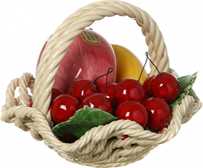Изделие декоративное "корзина с фруктами" диаметр=18 см высота=13 см ORGIA (335-096) Изделие декоративное "корзина с фруктами" диаметр=18 см высота=13 см ORGIA (335-096)
