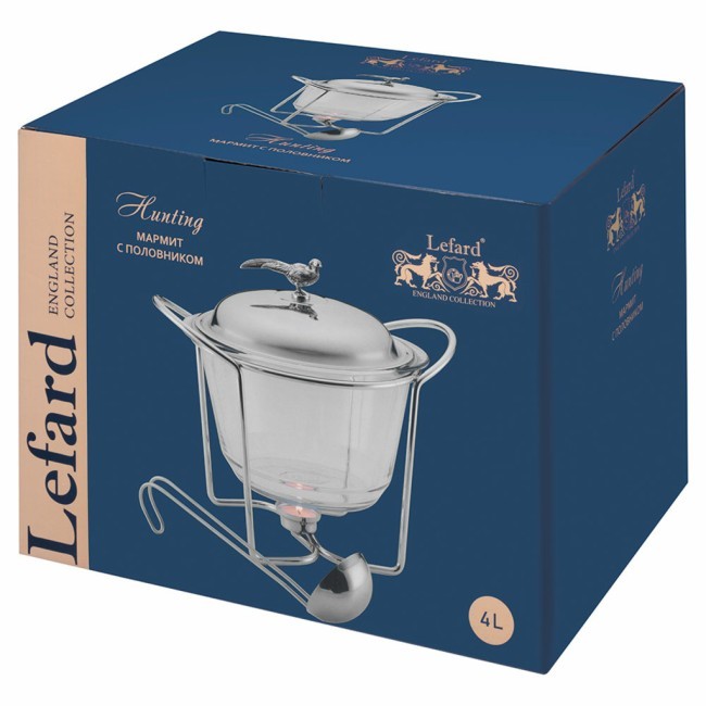 Мармит с половником lefard серия "охота", 4л Lefard (920-104) Мармит с половником lefard серия "охота", 4л Lefard (920-104)
