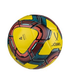 Мяч футзальный JOGEL Inspire №4, желтый/черный/красный (931380)