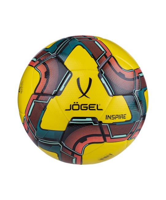 Мяч футзальный JOGEL Inspire №4, желтый/черный/красный (931380)