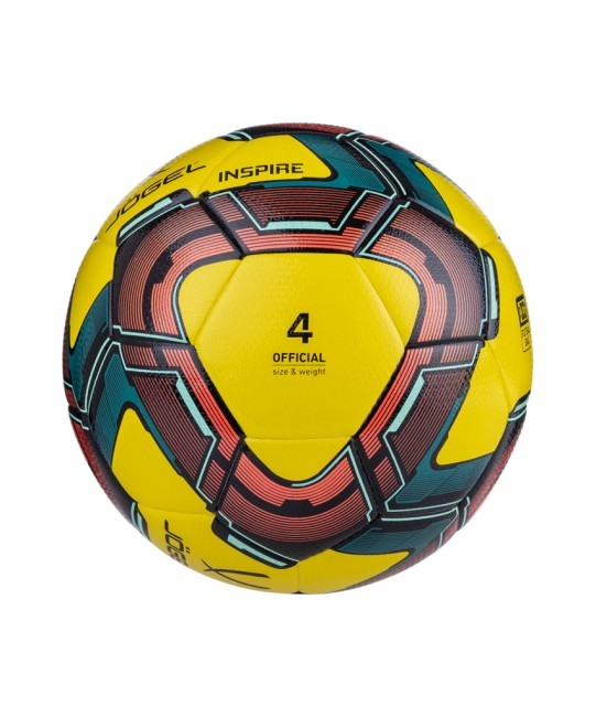 Мяч футзальный JOGEL Inspire №4, желтый/черный/красный (931380)