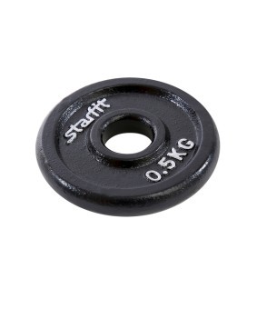 Диск чугунный STARFIT BB-204 d=26 мм, черный, 0,5 кг (998397)