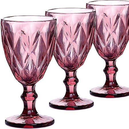 Набор бокалов 340 мл 6 шт розовый LR (60433)