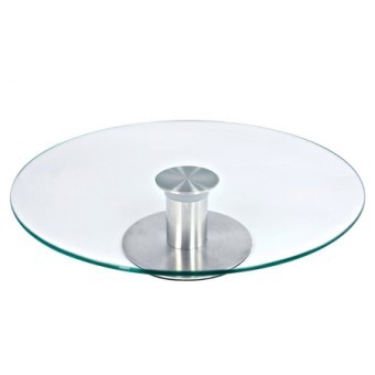 Тортовница вращающееся 30см стекло/нерж/ст LR (60291)