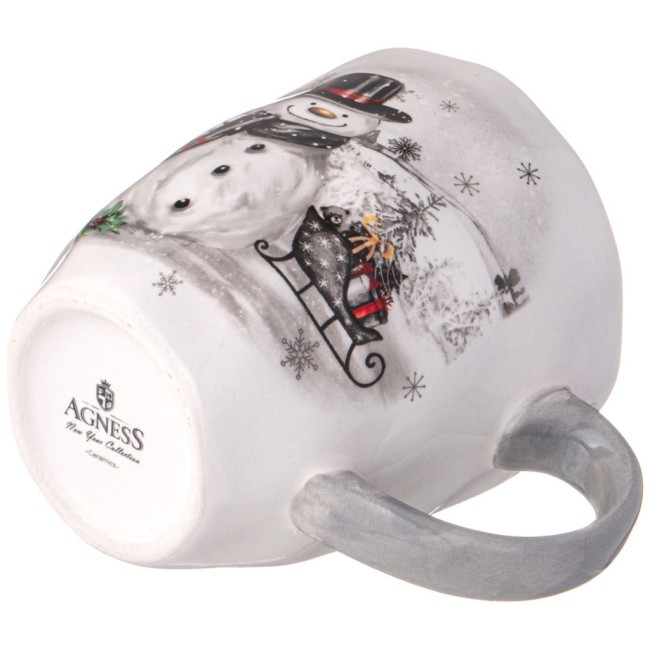 Кружка agness “с новым годом!" 11,7*8,8*9,9 см 300 мл Agness (358-2250)