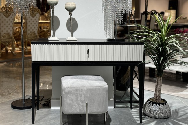 Консоль Este черно/серая 109*40*80см (TT-00012779)