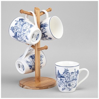 Набор кружек lefard "novel" на дерев. подставке 4 шт. 380 мл Lefard (577-217) Набор кружек lefard "novel" на дерев. подставке 4 шт. 380 мл Lefard (577-217)