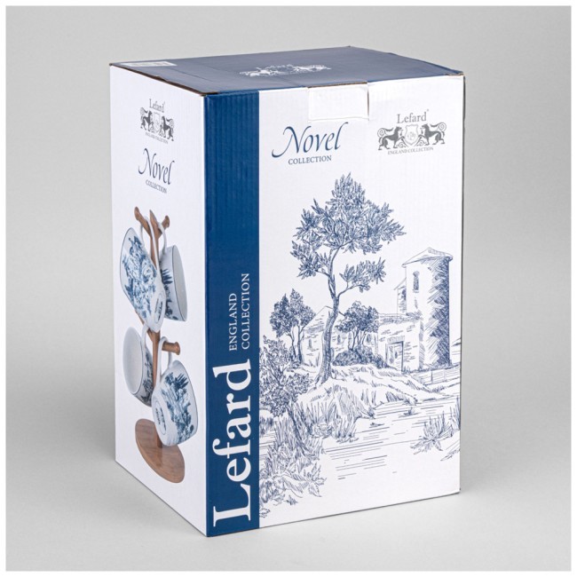 Набор кружек lefard "novel" на дерев. подставке 4 шт. 380 мл Lefard (577-217) Набор кружек lefard "novel" на дерев. подставке 4 шт. 380 мл Lefard (577-217)