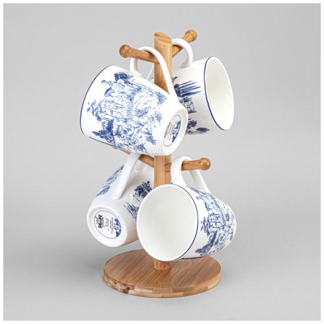 Набор кружек lefard "novel" на дерев. подставке 4 шт. 380 мл Lefard (577-217) Набор кружек lefard "novel" на дерев. подставке 4 шт. 380 мл Lefard (577-217)