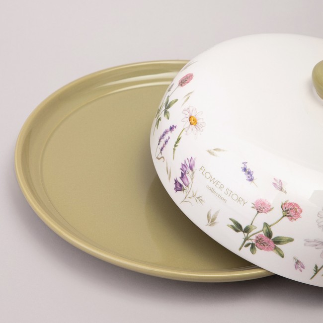 Блюдо для блинов agness "flower story" 23*10 см Agness (358-2185)