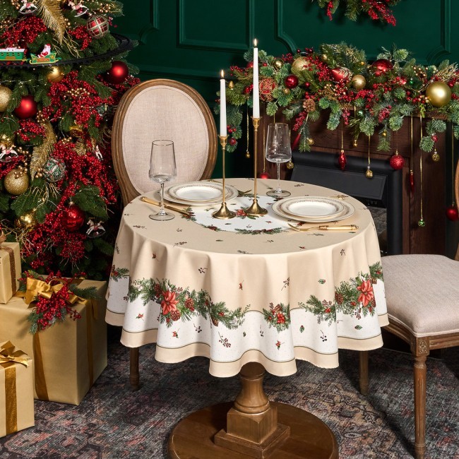 Скатерть круглая "celebration"150 см ,бежевый, 100% хлопок ,твил горох с пропиткой Lefard (850-734-27) Скатерть круглая "celebration"150 см ,бежевый, 100% хлопок ,твил горох с пропиткой Lefard (850-734-27)