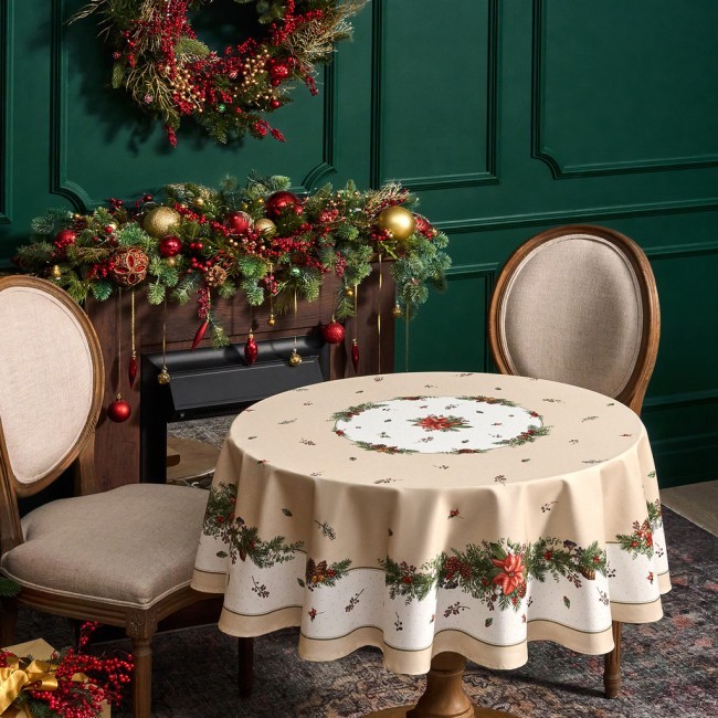 Скатерть круглая "celebration"150 см ,бежевый, 100% хлопок ,твил горох с пропиткой Lefard (850-734-27) Скатерть круглая "celebration"150 см ,бежевый, 100% хлопок ,твил горох с пропиткой Lefard (850-734-27)