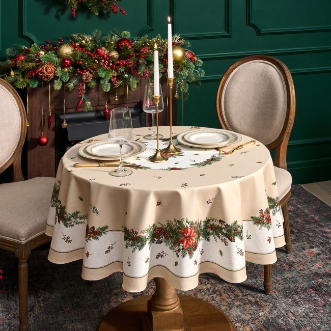 Скатерть круглая "celebration"150 см ,бежевый, 100% хлопок ,твил горох с пропиткой Lefard (850-734-27) Скатерть круглая "celebration"150 см ,бежевый, 100% хлопок ,твил горох с пропиткой Lefard (850-734-27)