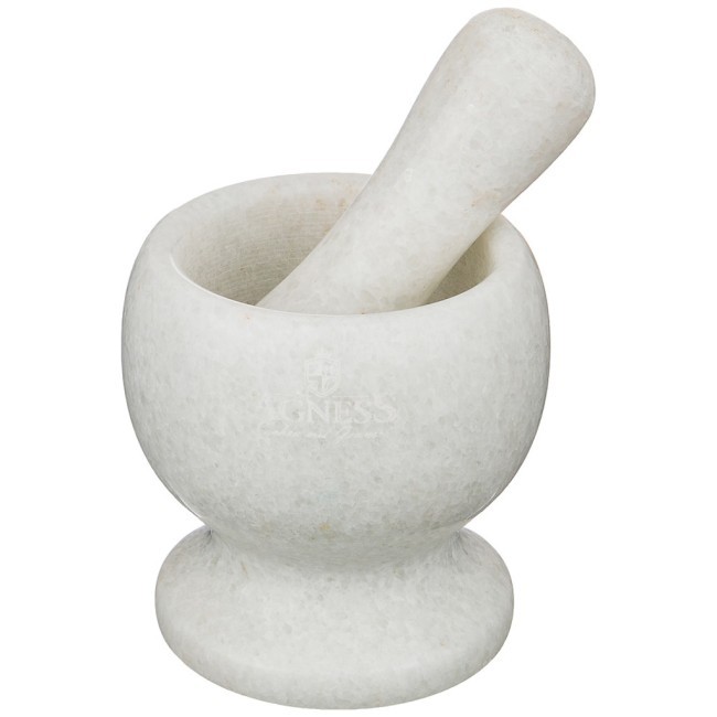 Ступка agness с пестиком диаметр=9 см высота=10 см Agness (925-100)