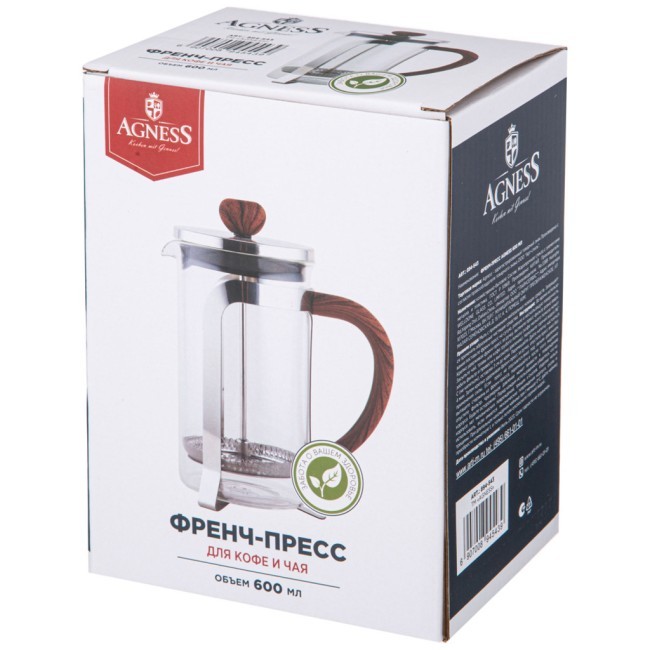 Френч-пресс agness 600 мл Agness (894-543)
