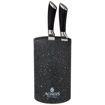 Подставка для ножей agness "black marble" универсальная,11*18см Agness (911-688) Подставка для ножей agness "black marble" универсальная,11*18см Agness (911-688)