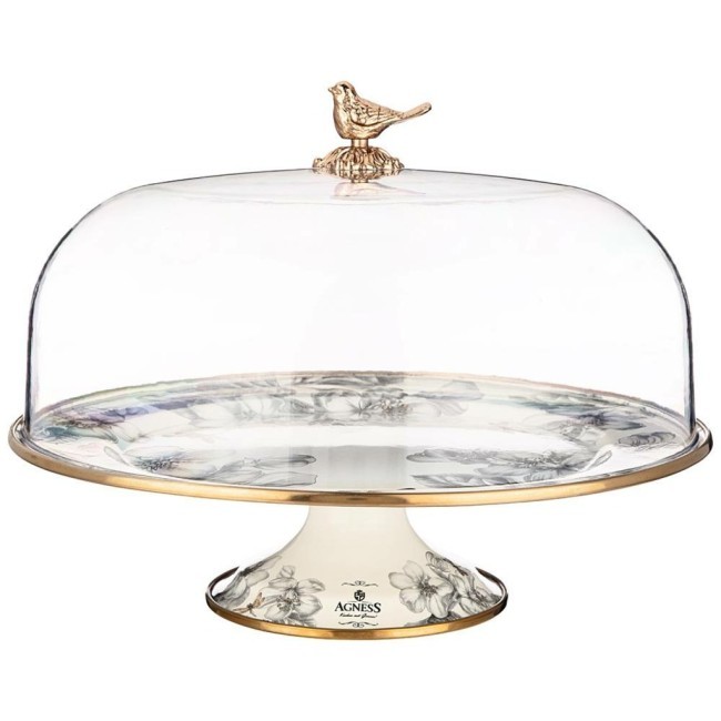 Тортовница agness с крышкой, серия яблоневый сад, диа.30см Agness (950-537) Тортовница agness с крышкой, серия яблоневый сад, диа.30см Agness (950-537)