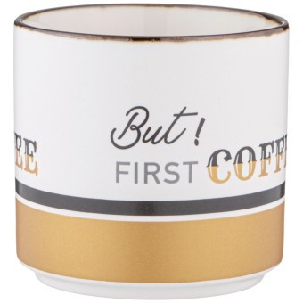 Кружка "but first coffee" 390 мл белая Lefard (260-970) Кружка "but first coffee" 390 мл белая Lefard (260-970)