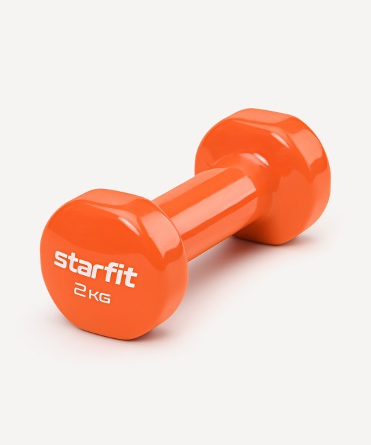 Гантель виниловая STARFIT DB-101 2 кг, оранжевый (2103574)