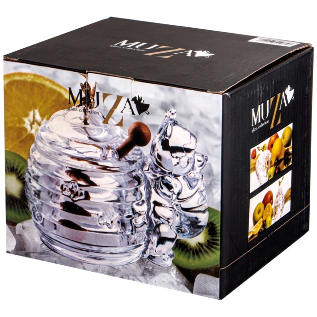 Банка для меда с палочкой "мишка" 270 мл. 17*12.5 см. высота=11 см. коллекция "muza" Lefard (355-075)