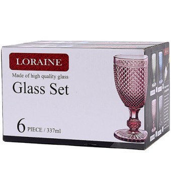 Набор бокалов 340 мл 6 шт серый LR (60437)