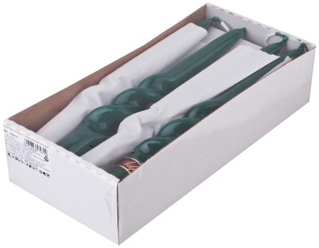 Набор свечей из 8 шт. 23,5/2,2 см. лакированный зеленый Adpal (348-636) Набор свечей из 8 шт. 23,5/2,2 см. лакированный зеленый Adpal (348-636)