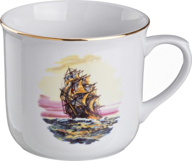 Кружка "корабль" 600 мл. высота=10 см. DUBI (606-742)