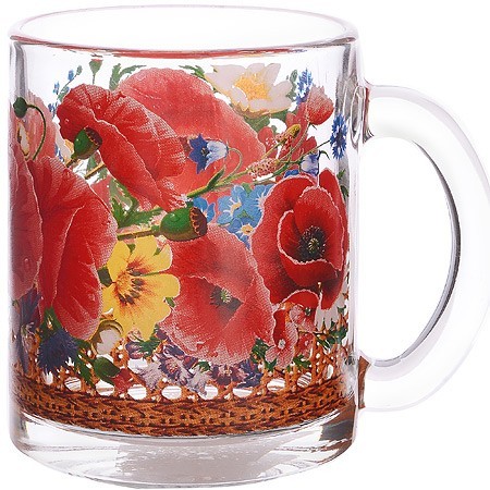 "Маковое поле" Кружка 300мл. " (208-Д)
