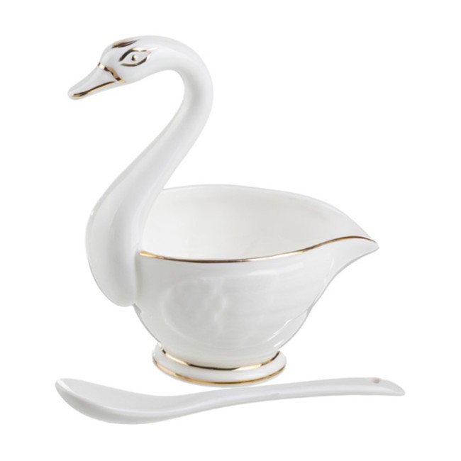 Соусник с ложкой lefard "лебедь" 8*8*12 см 150 мл Lefard (264-452)