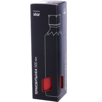 Термобутылка 500мл. Star, красная (77030-4)