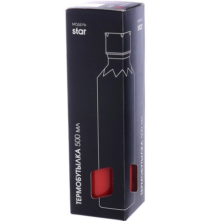 Термобутылка 500мл. Star, красная (77030-4)