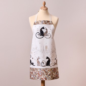 Фартук "парижские коты"60х70см 100% хлопок, кайма,твил,пропитка Lefard (850-746-7)