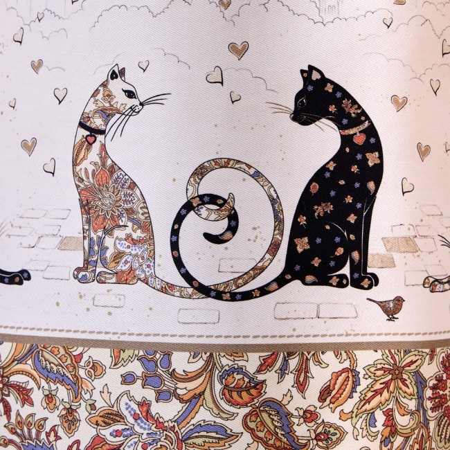 Фартук "парижские коты"60х70см 100% хлопок, кайма,твил,пропитка Lefard (850-746-7)