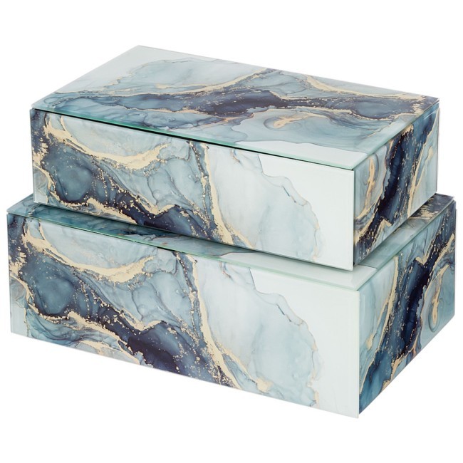 Набор шкатулок из 2-х шт коллекция "мрамор" 21*12**6,5 см / 23*15*8,5 см Lefard (06-344)