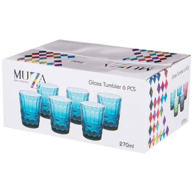 Набор стаканов "серпентина" из 6шт. серия "muza color" 270мл. / в=10 см Lefard (781-147) Набор стаканов "серпентина" из 6шт. серия "muza color" 270мл. / в=10 см Lefard (781-147)