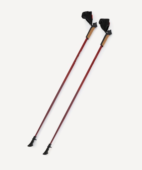 Палки для скандинавской ходьбы Berger Travel Forest, 106 см, цельные, красный (2119445)