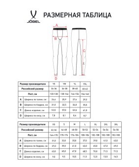 Тайтсы компрессионные JOGEL CAMP PerFormDRY Baselayer Tights, гранатовый (2125187)