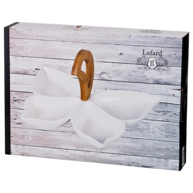 Менажница 4-х секционная lefard "native" 28,5*21 см. высота=14 см. Lefard (587-134)