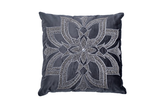 Подушка вышивка, бисер "Цветок" синий 45*45 (TT-00002457) Подушка вышивка, бисер "Цветок" синий 45*45 (TT-00002457)