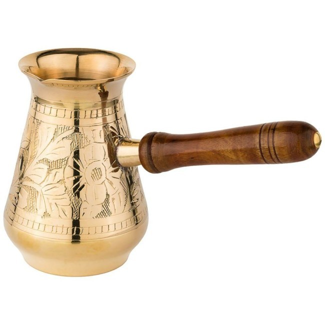 Турка резная "graving" 370мл. латунь Lefard (733-114) Турка резная "graving" 370мл. латунь Lefard (733-114)