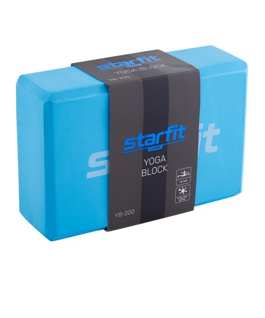 Блок для йоги STARFIT YB-200 EVA, синий пастель (1007327)