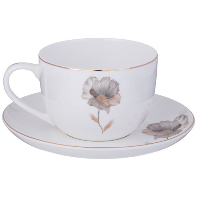 Чайная пара lefard "inspiration" золотой цветок 380 мл Lefard (422-126)